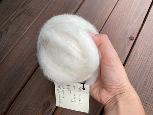 Mountain Heart Roving - Dorset Peak White